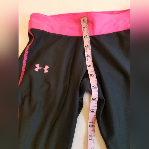 Under Armour Women's Compression Coldgear Leggings Pink Black Size Medium - Picture 8 of 12